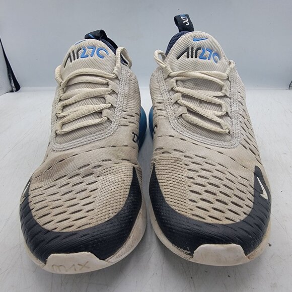 Nike Air Max 270 GS Womens 5.5 Football Grey Thunder Blue Sneaker Shoe 943345-03 - Picture 14 of 15